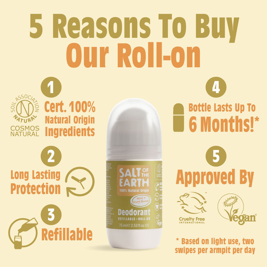 Neroli & Orange natuurlijke hervulbare roll-on deodorant