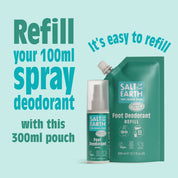 Peppermint & Tea Tree - Foot Deodorant Spray Refill Pouch 300ML