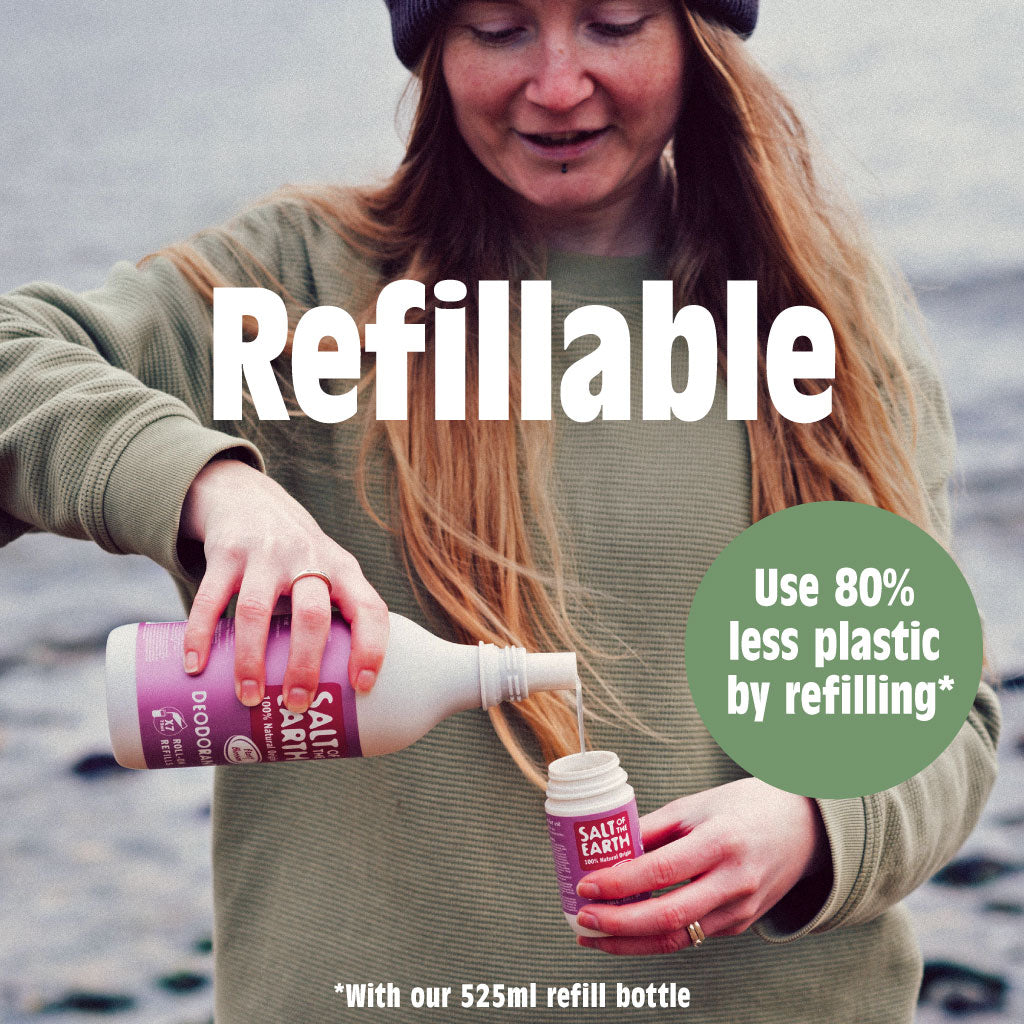 Clary Sage & Mint natuurlijke navulbare roll-on deodorant