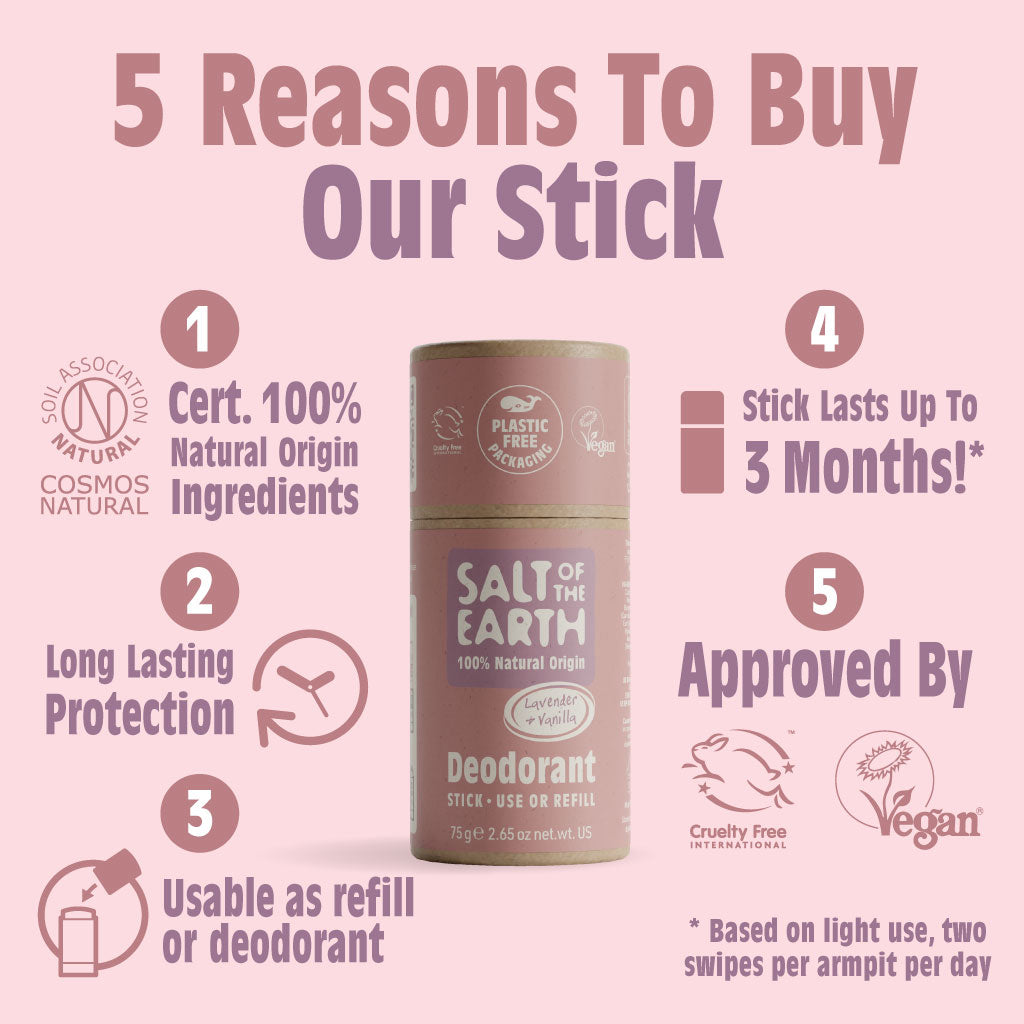 Natuurlijke deodorantstick met lavendel en vanille - Gebruik of navulling