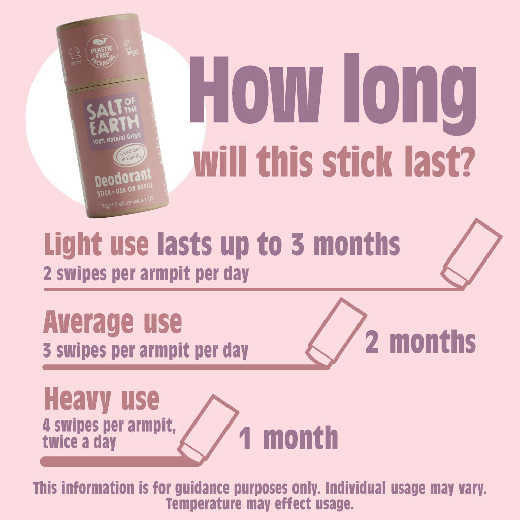 Natuurlijke deodorantstick met lavendel en vanille - Gebruik of navulling