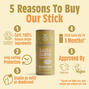 Neroli & Oranje Deodorantstick met natuurlijke bloesem - Gebruik of navulling