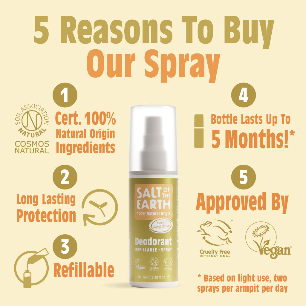 Neroli & Oranjebloesem Natuurlijke Deodorant Spray 100ML