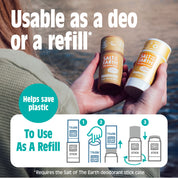 Ocean & Coconut Natural Deodorant Stick - Gebruik of navulling
