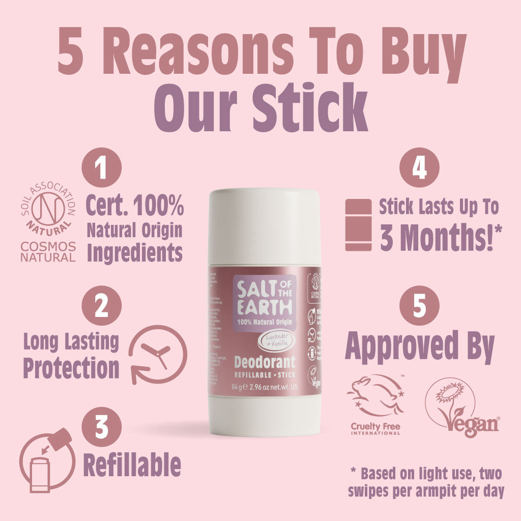 Lavendel &amp; Vanille Natuurlijke Deodorant Stick