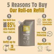 Amber &amp; Sandelhout Roll-On Navulzakje 225ML