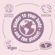 Salt of the Earth deodorants certified by COSMOS Natural, Vegan Society, Cruelty-Free International, and Vegetarian Society.