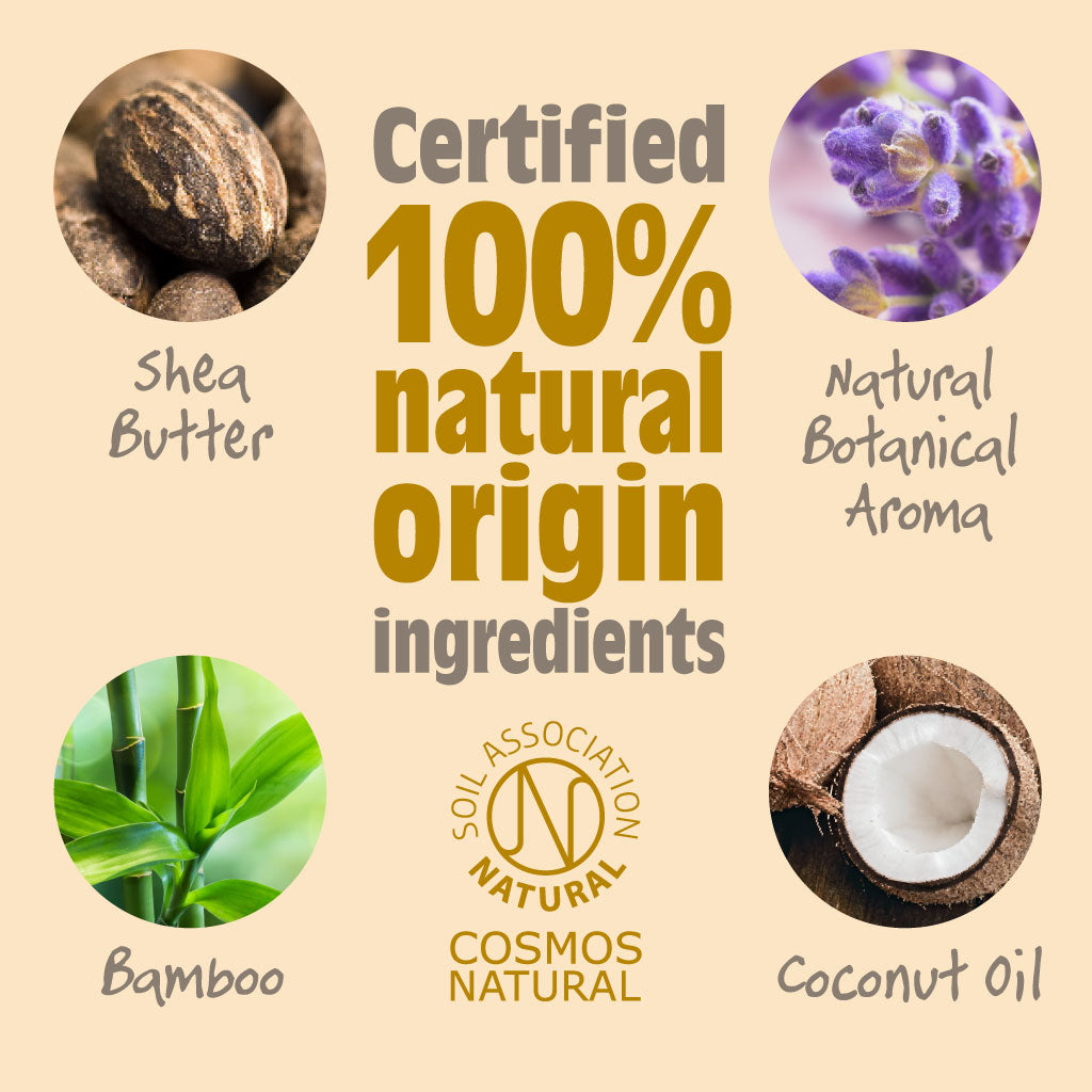 Salt of the Earth deodorants made with 100% natural ingredients including shea butter, bamboo, coconut oil, and natural botanical aroma.