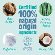 Salt of the Earth Ocean + Coconut stick deodorant made with 100% natural ingredients, including shea butter, coconut oil, magnesium, and natural botanical aroma.
