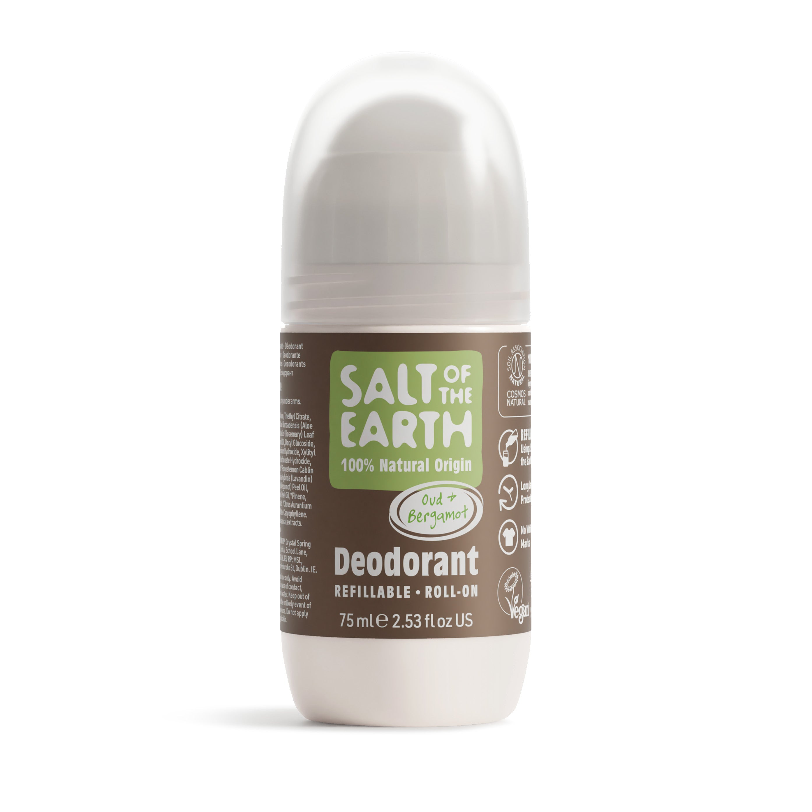 Oud &amp; Bergamot Natuurlijke Navulbare Roll-On Deodorant