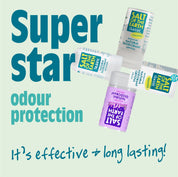 Superstar odour protection from Salt of the Earth natural deodorant crystals - effective and long-lasting.